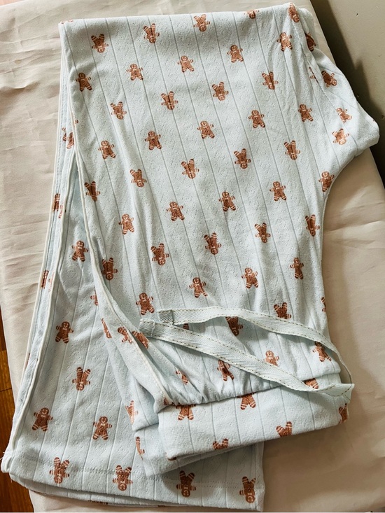 Other - Light Blue Gingerbread Print Pajama Set